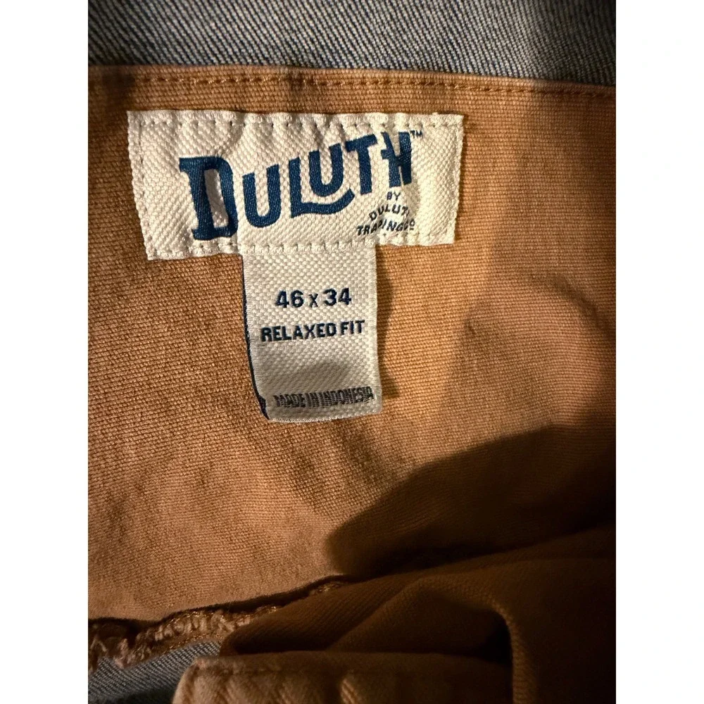 Duluth Trading Co Ballroom Double Flex Jeans Mens 46x34 Relaxed Fit Blue Denim